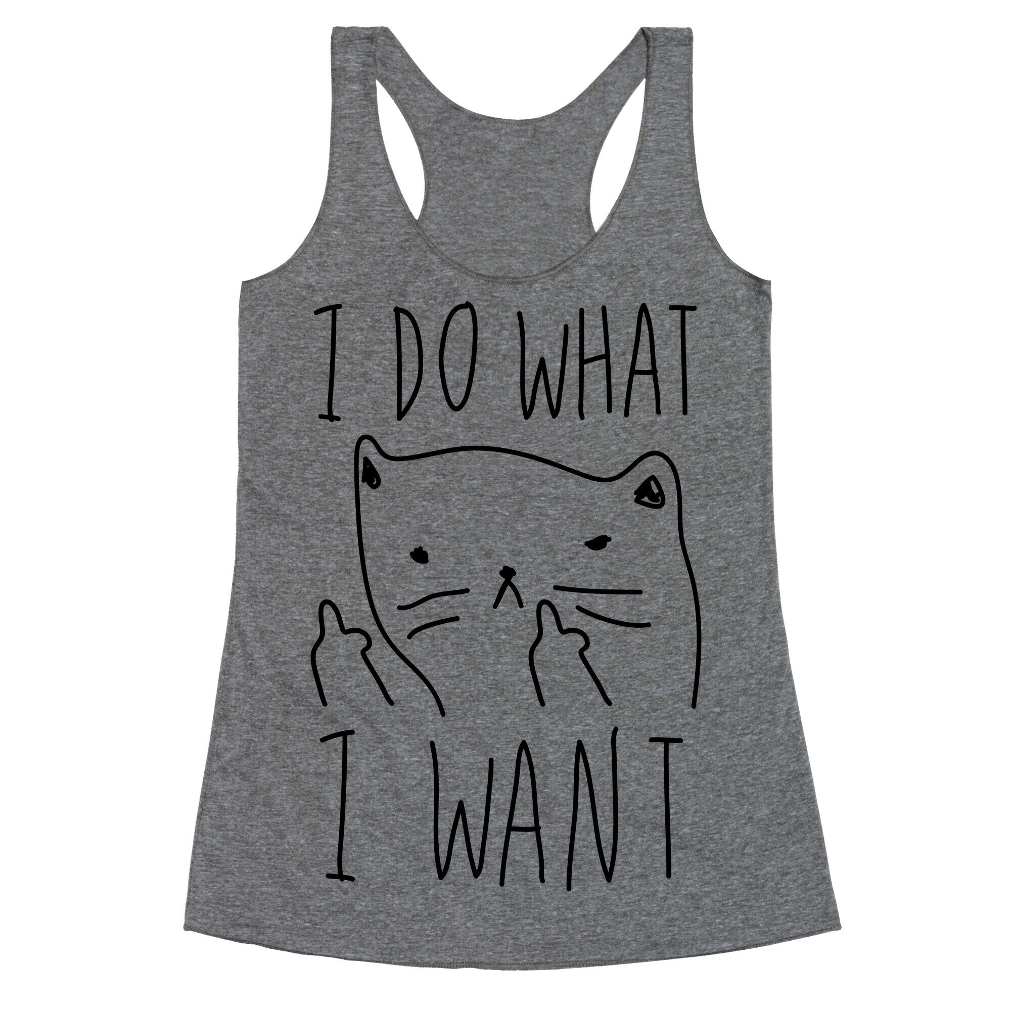 I Do What I Want Cat Racerback Tank